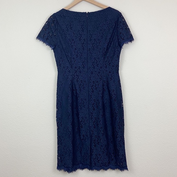 Diane Von Furstenberg Ainsley Blue Lace Dress - Picture 9 of 13